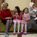 Queen Sonja and Mrs Gül visited children at Sevgi Evleri Nursery School outside of Ankara.  (Photo: Lise Åserud / NTB scanpix)